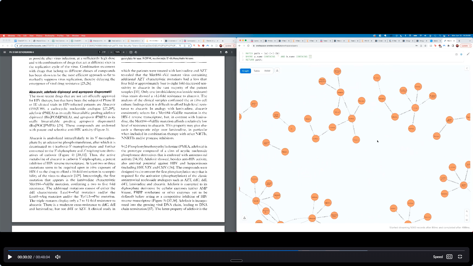 Paper2Graph: scientific paper alongside Neo4j knowledge graph visualization with Cypher query